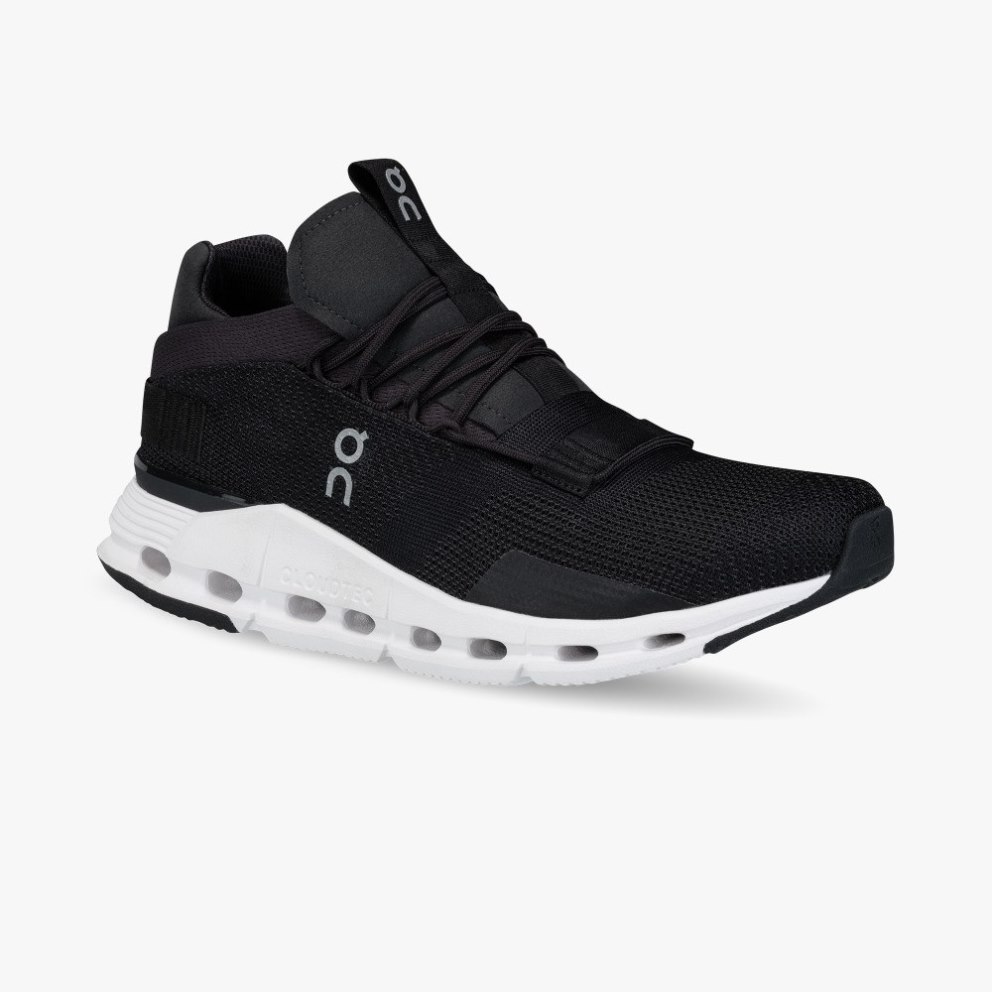 On Cloudnova Men's Sneakers Black | POD861-CA