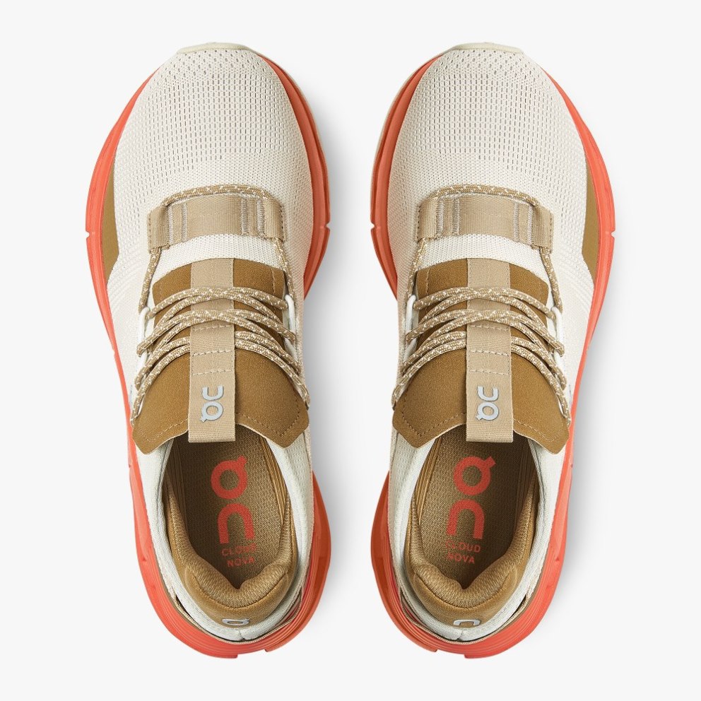 On Cloudnova Women's Sneakers Beige / Brown | RSD657-CA