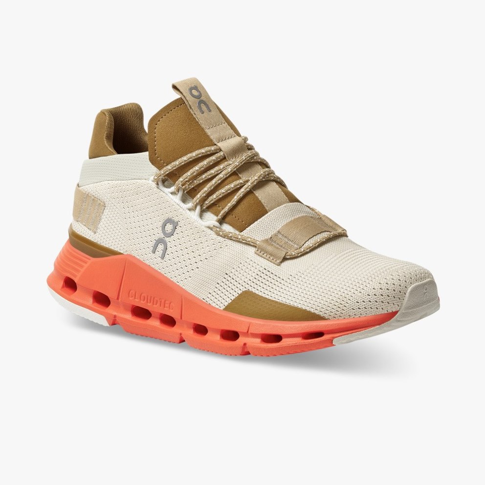 On Cloudnova Women's Sneakers Beige / Brown | RSD657-CA
