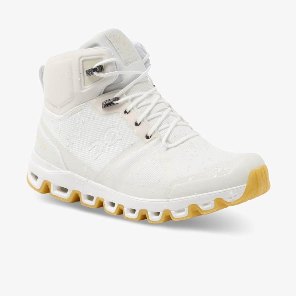 On Cloudrock Edge Raw Waterproof Men's Hiking Boots White | TPQ869-CA