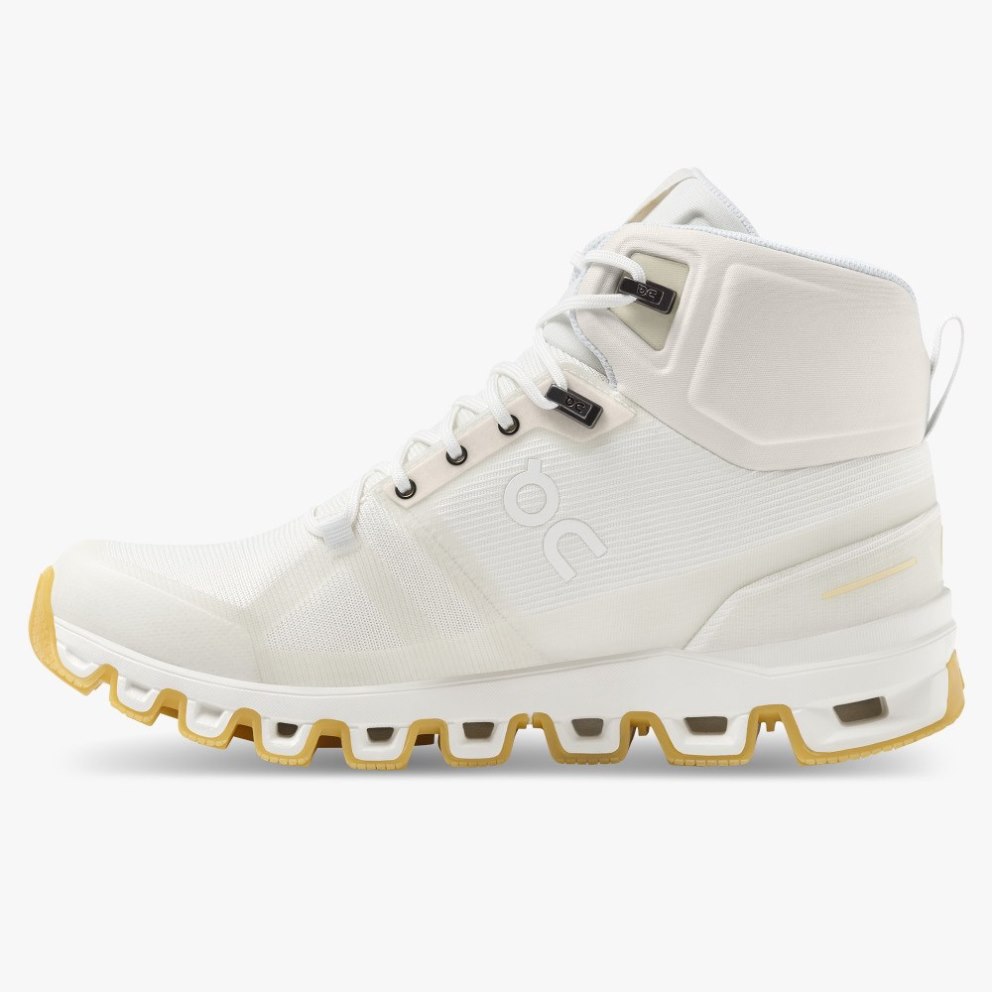 On Cloudrock Edge Raw Women's Hiking Boots White | QLG740-CA