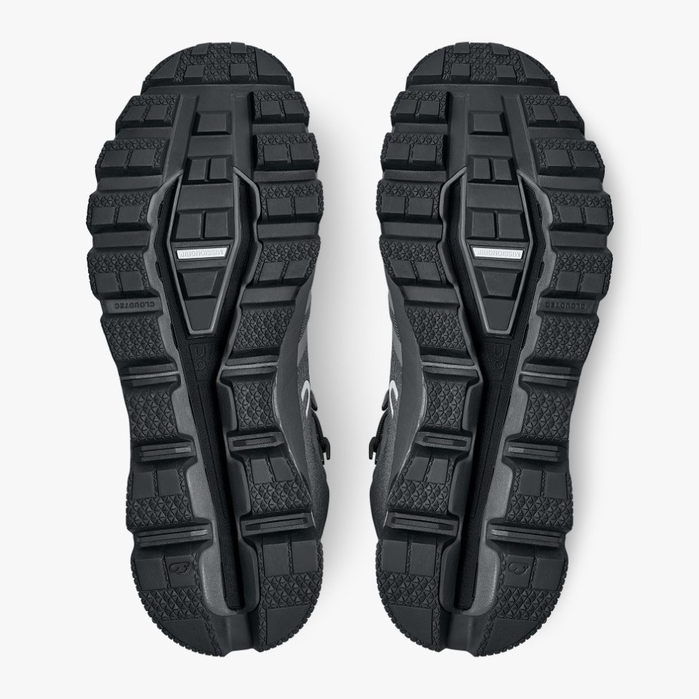On Cloudrock Waterproof Men's Hiking Boots Black | GTH354-CA