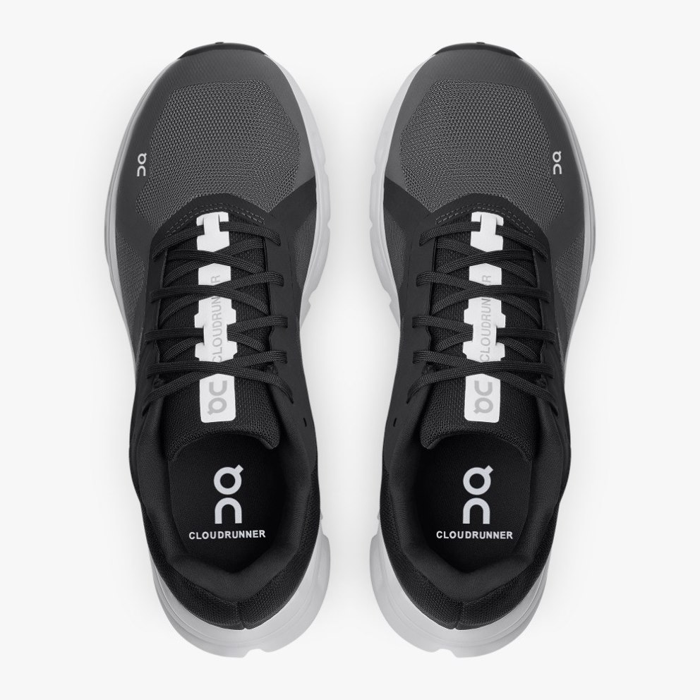 On Cloudrunner Men's Running Shoes Black | LRY659-CA