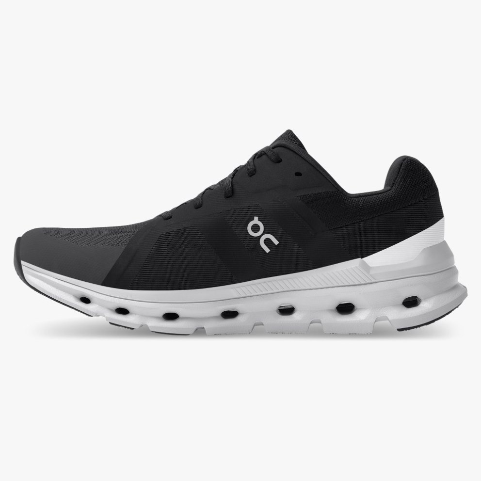 On Cloudrunner Men's Running Shoes Black | LRY659-CA