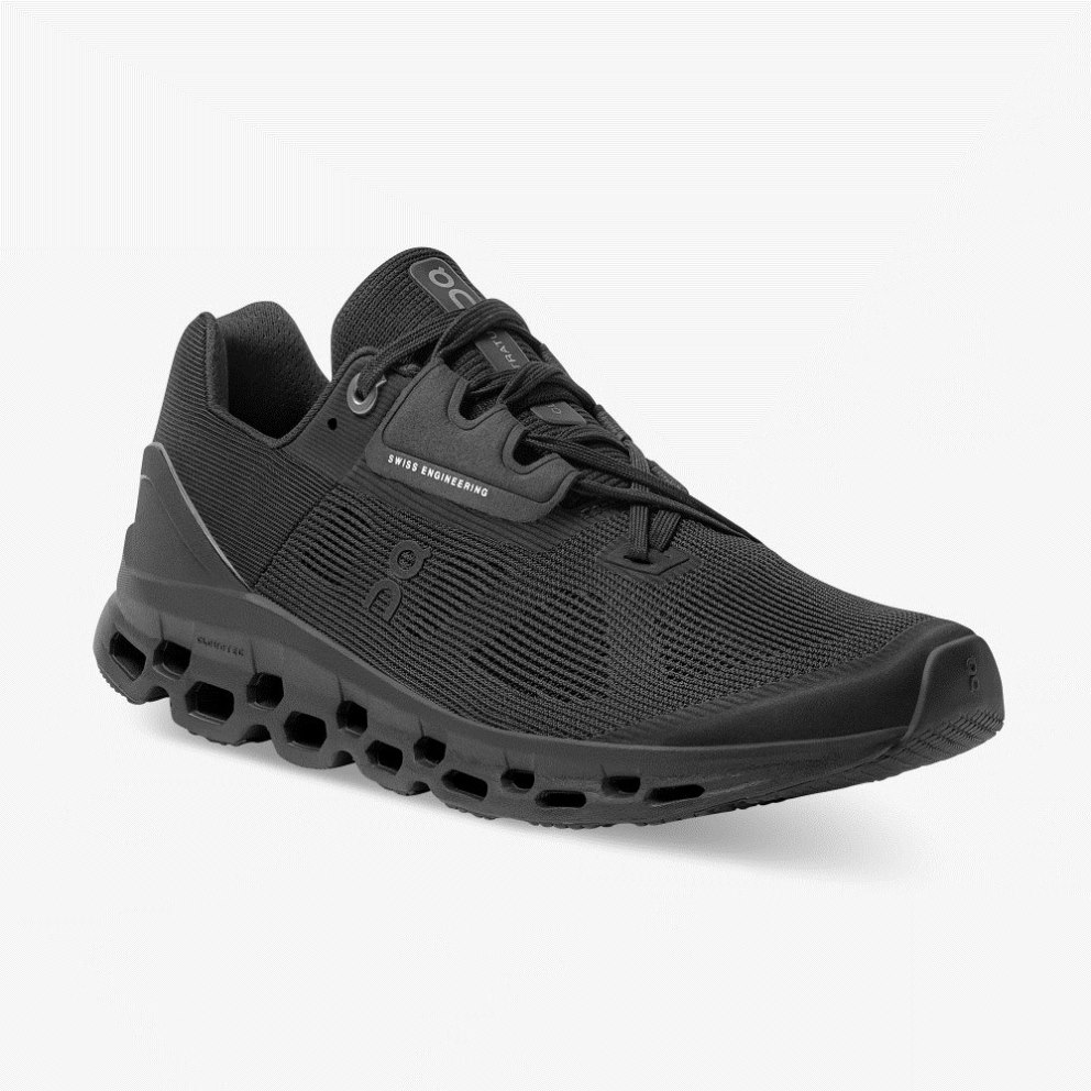 On Cloudstratus Women's Running Shoes Black | WTI630-CA