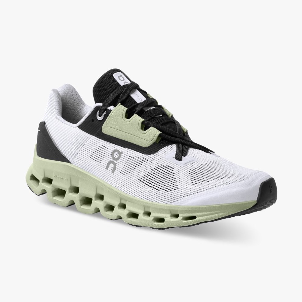 On Cloudstratus Women's Running Shoes White / Mint | XBS163-CA