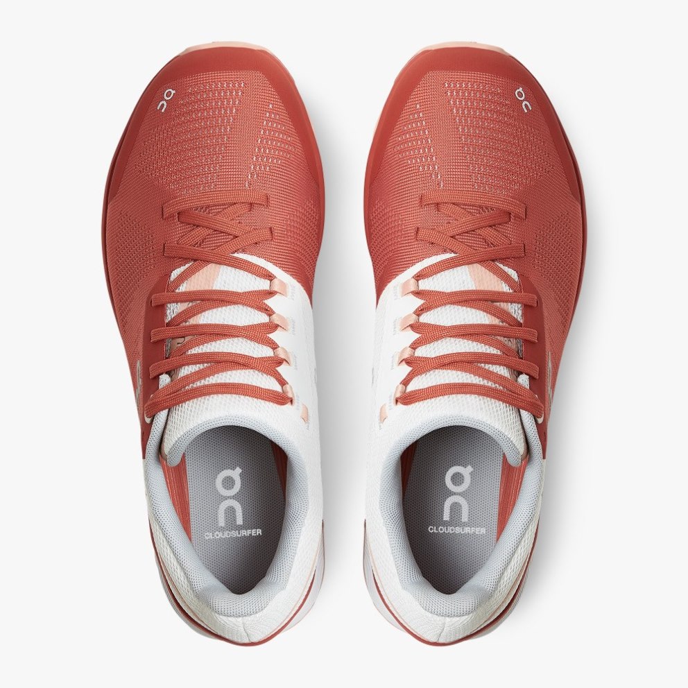 On Cloudsurfer 6 Women's Running Shoes Rose / White | DLU568-CA