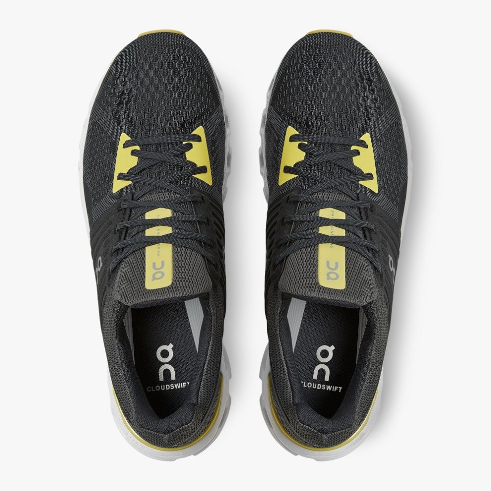On Cloudswift Men's Running Shoes Black | ZHR625-CA