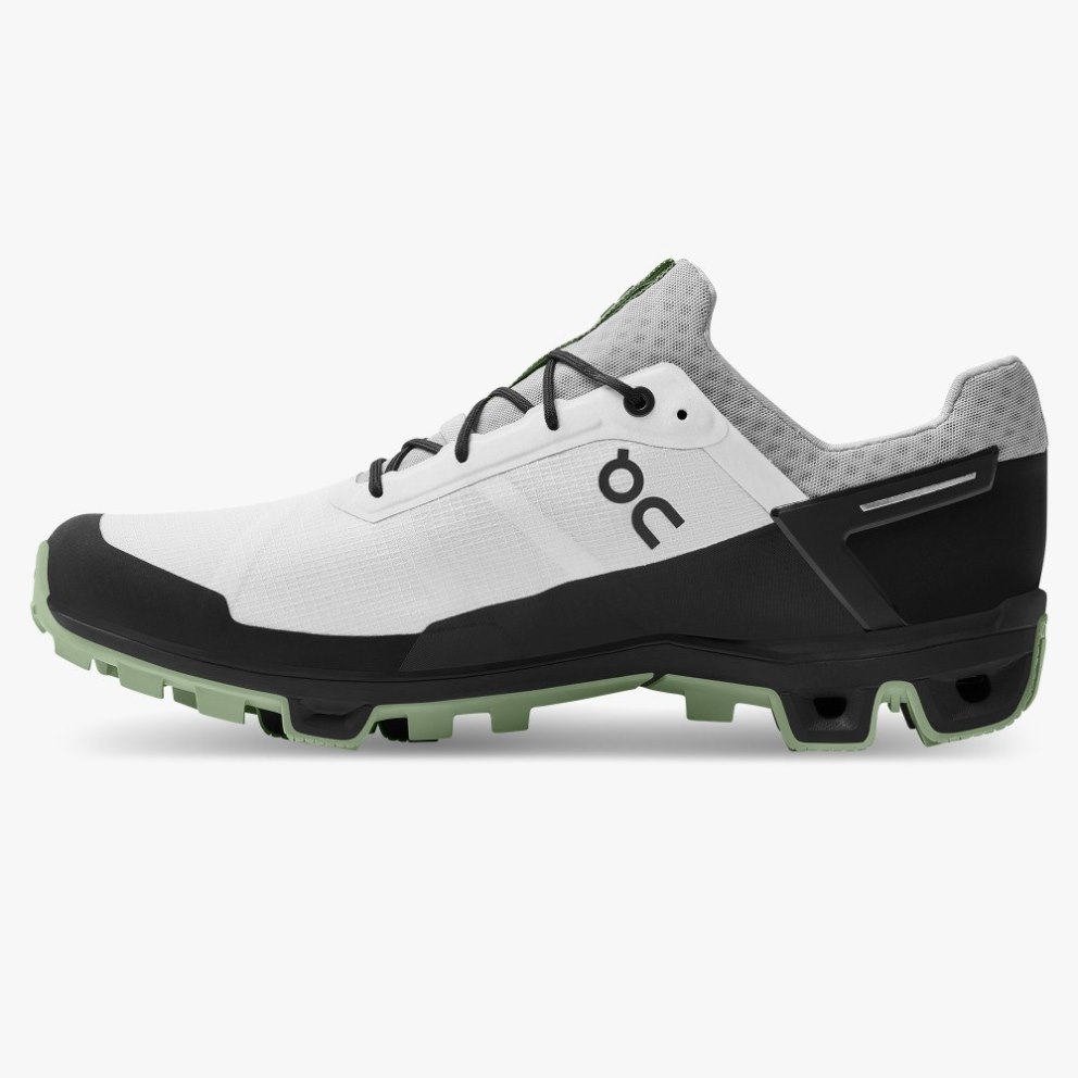 On Cloudventure Peak Men's Hiking Shoes White / Black | JXA154-CA