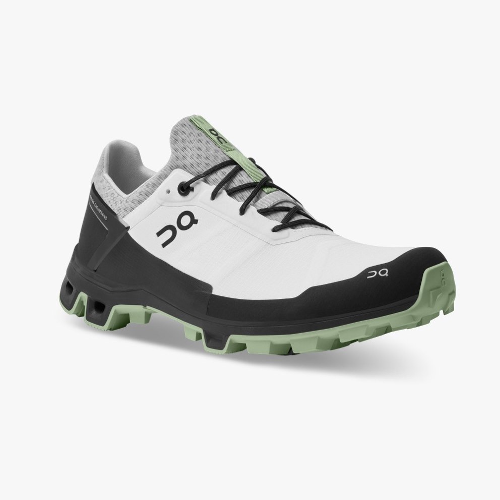 On Cloudventure Peak Men's Hiking Shoes White / Black | JXA154-CA