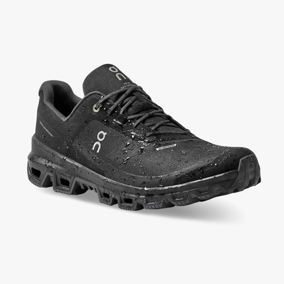 On Cloudventure Waterproof Men's Hiking Shoes Black | CTY789-CA