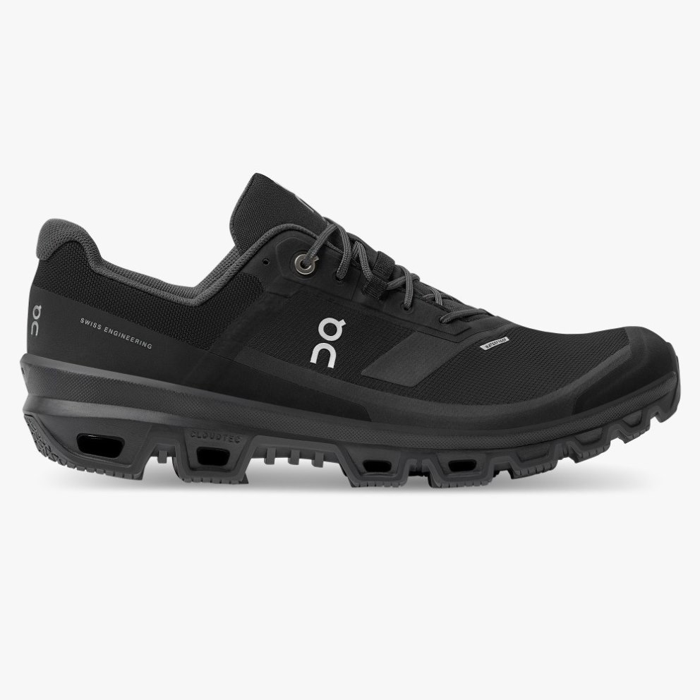 On Cloudventure Waterproof Men\'s Hiking Shoes Black | CTY789-CA