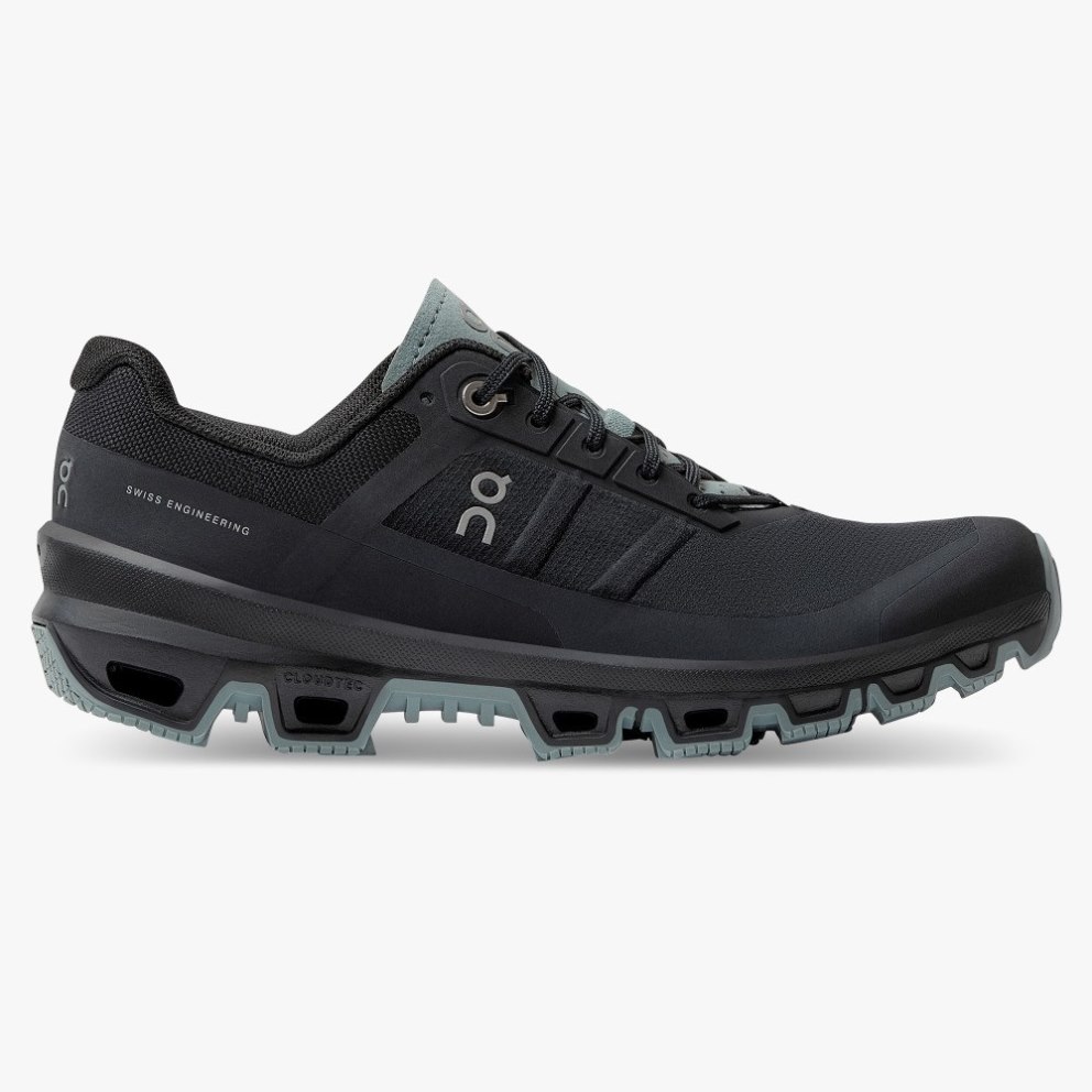 On Cloudventure Women\'s Hiking Shoes Black | UVD719-CA