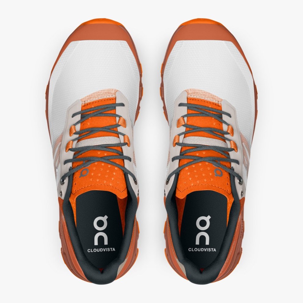 On Cloudvista Women's Hiking Shoes White / Orange | OVM564-CA