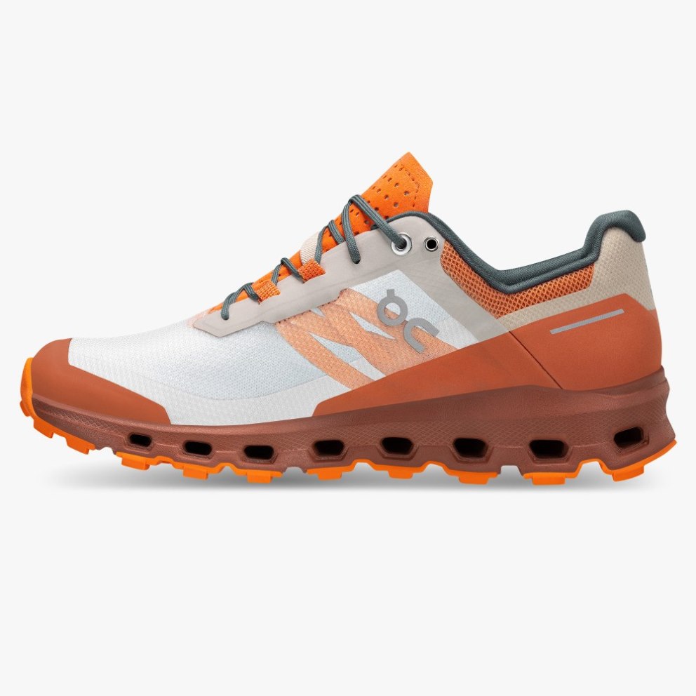 On Cloudvista Women's Hiking Shoes White / Orange | OVM564-CA