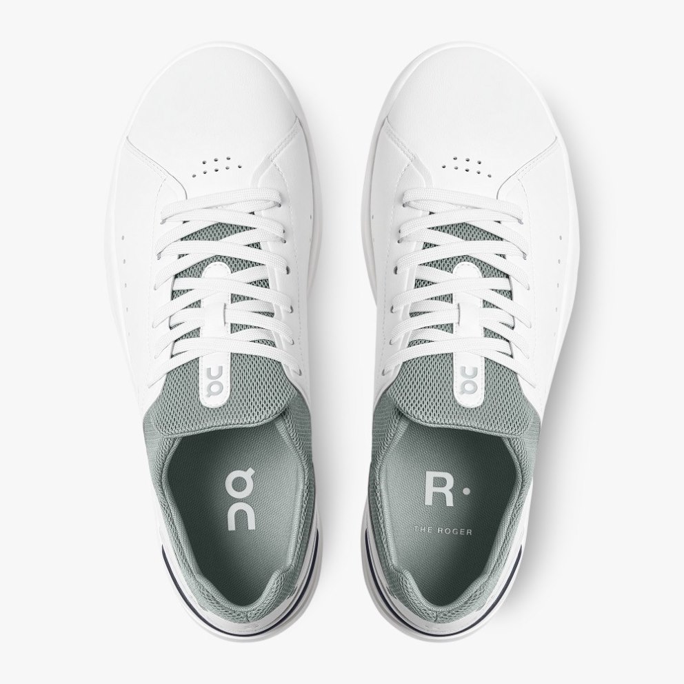 On Cloud THE ROGER Advantage Men's Sneakers White / Olive | HWX970-CA