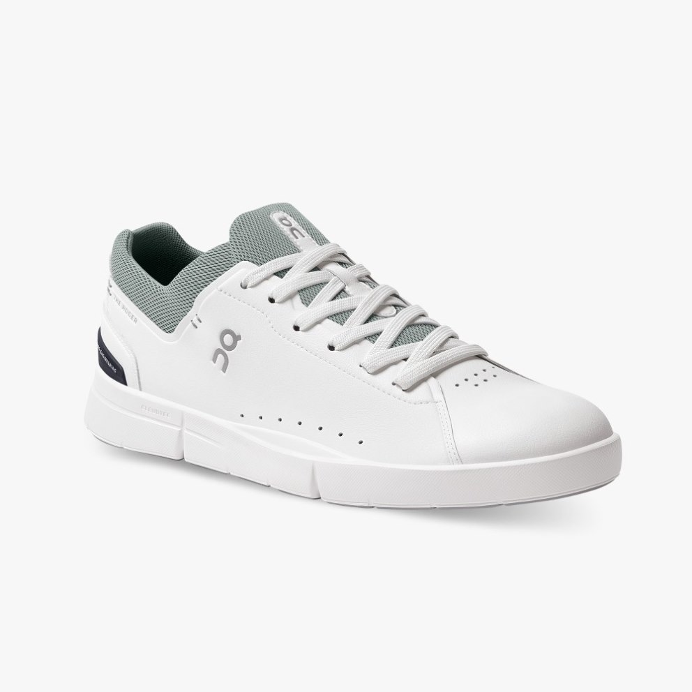 On Cloud THE ROGER Advantage Men's Sneakers White / Olive | HWX970-CA