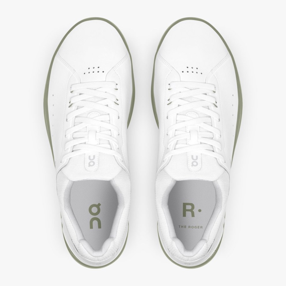 On Cloud THE ROGER Advantage Men's Sneakers White / Olive | NRM162-CA