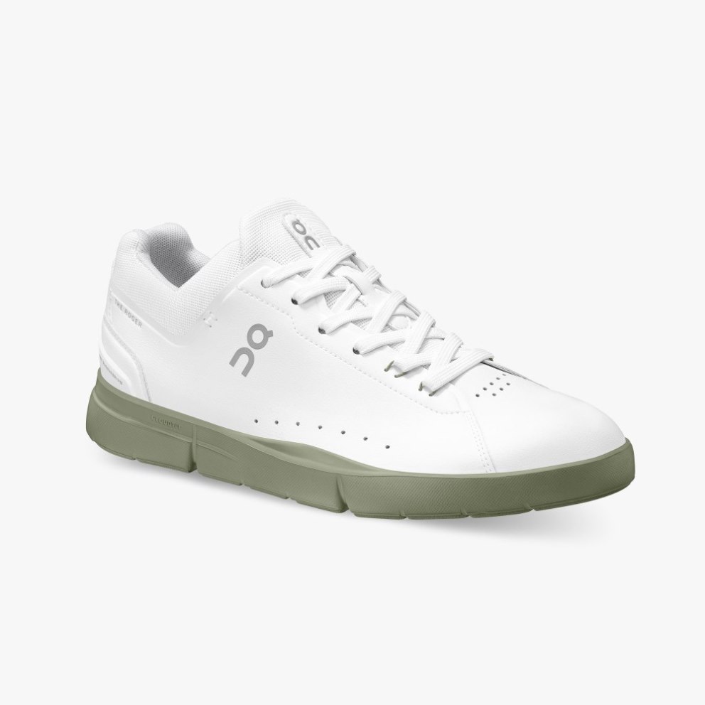 On Cloud THE ROGER Advantage Men's Sneakers White / Olive | NRM162-CA