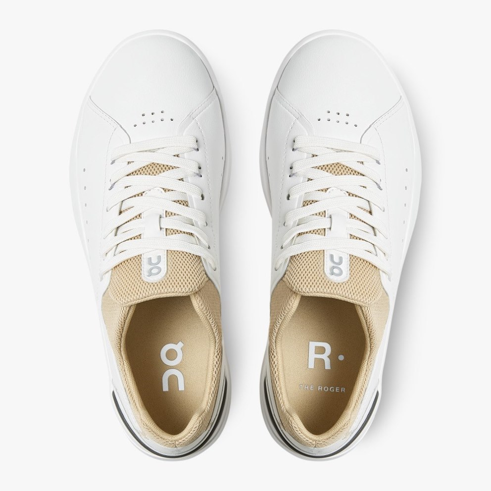 On Cloud THE ROGER Advantage Women's Sneakers White / Khaki | IMW057-CA