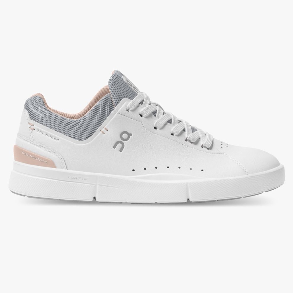 On Cloud THE ROGER Advantage Women\'s Sneakers White / Light Grey | JXI438-CA