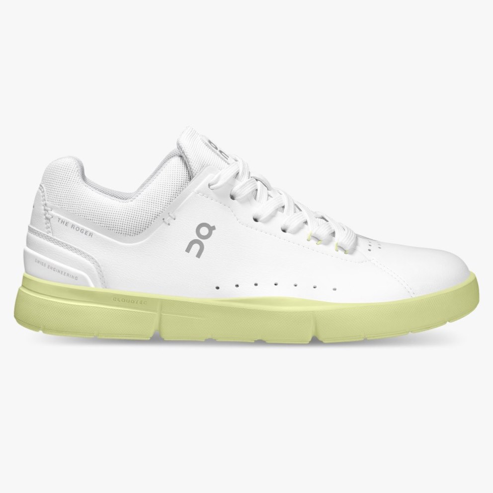 On Cloud THE ROGER Advantage Women\'s Sneakers White / Lemon | OMF402-CA