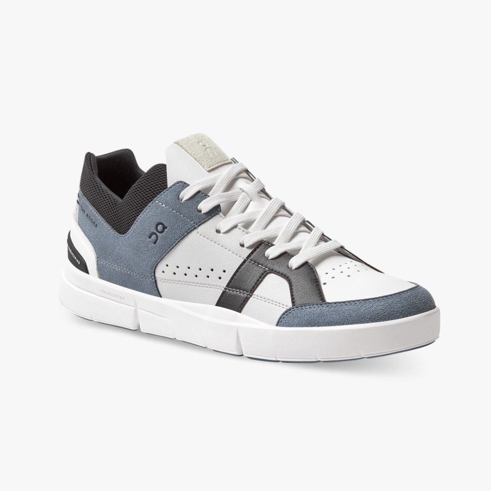 On Cloud THE ROGER Clubhouse Men's Sneakers White / Blue / Black | KQD768-CA