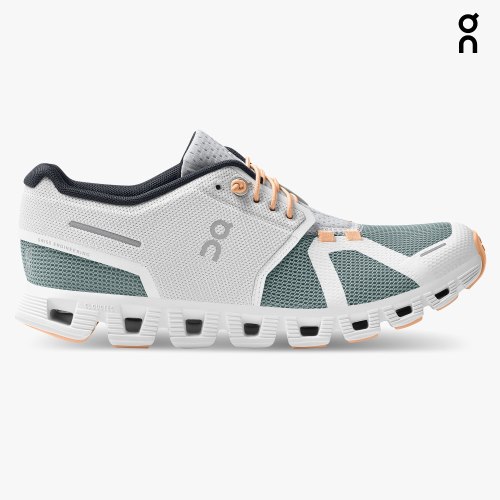 On Cloud 5 Push Women's Sneakers White / Green | RCE967-CA