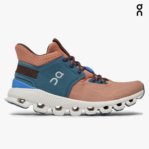 On Cloud Hi Edge Women's Sneakers Brown / Turquoise | PJR327-CA