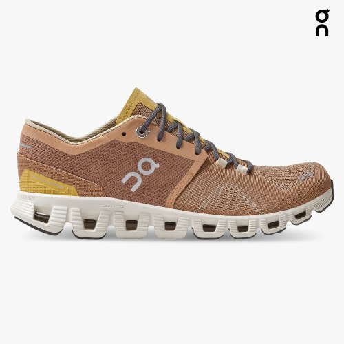 On Cloud X Women's Training Shoes Brown | TRA103-CA