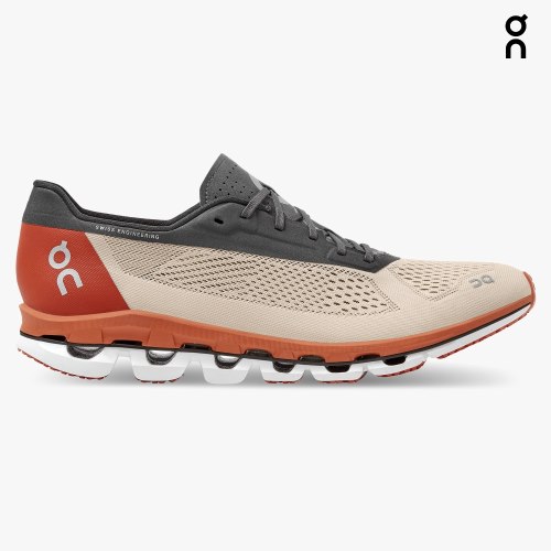 On Cloudboom Men's Running Shoes Red / Beige | FPY249-CA