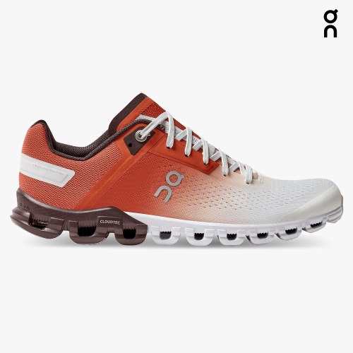 On Cloudflow Women's Running Shoes Red / White | REB954-CA