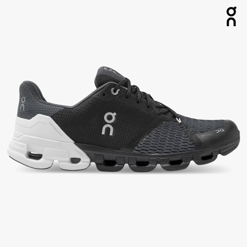 On Cloudflyer Men's Running Shoes Black / White | GJW072-CA