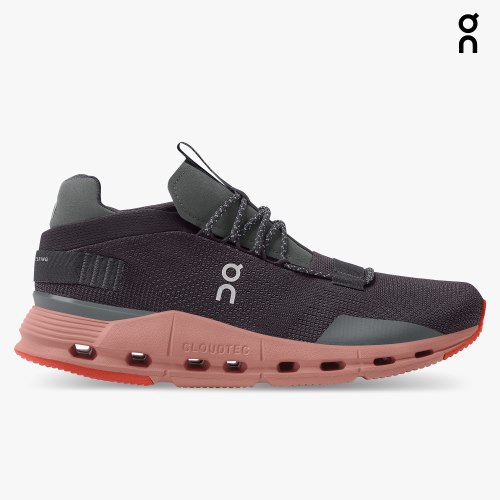 On Cloudnova Men's Sneakers Black / Rose | HKE956-CA