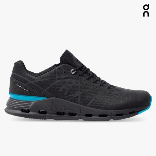 On Cloudnova Z5 Men's Sneakers Black / Turquoise | QHD403-CA