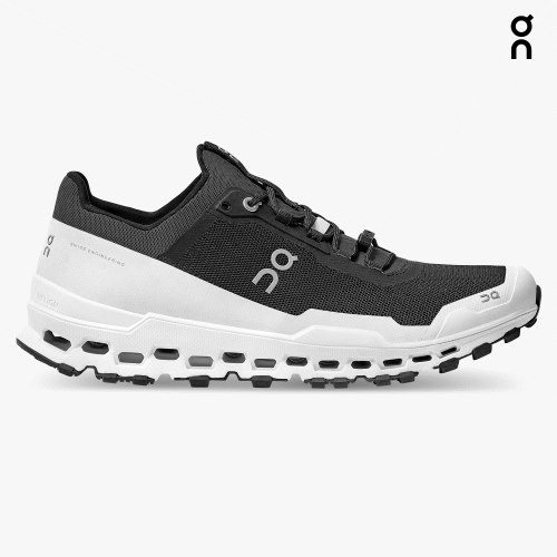 On Cloudultra Men's Hiking Shoes Black / White | PWI598-CA
