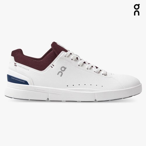 On Cloud THE ROGER Advantage Men's Sneakers White / Burgundy | HYL068-CA